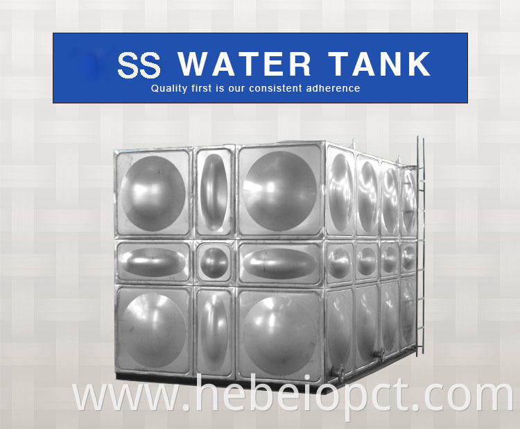 50m3 SS stainless steel square storage water tank